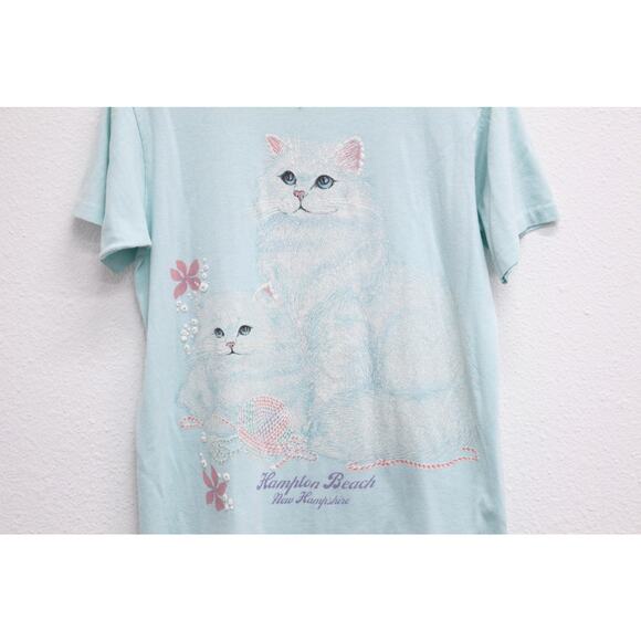 Vintage Kitty Cats Hampton Beach New Hampshire T Shirt Medium - Picture 2 of 8